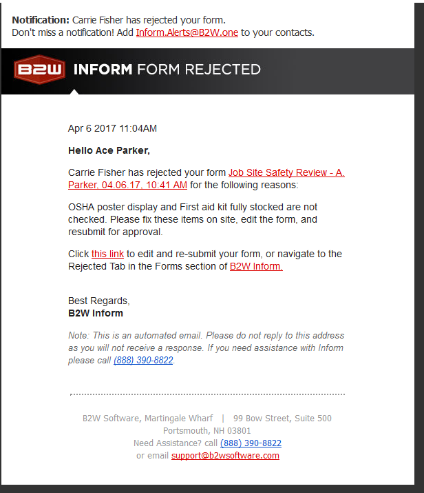 Journal Rejection Informs Email Scenario 2